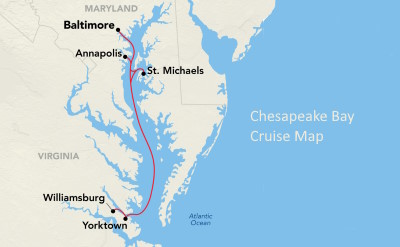 Chesapeake Bay cruise map